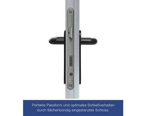 Türschloss mit schwarzem Griff