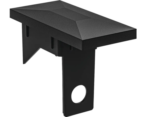 Zaunpfostenkappe aus Metall mit Befestigungslasche