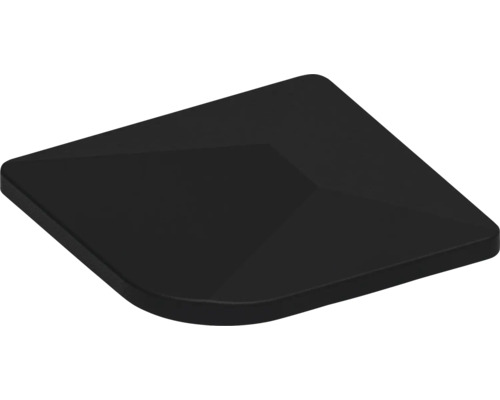 Schwarze Eckduschablage