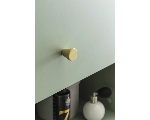 Kegelförmiger Möbelknopf an einer Schranktür