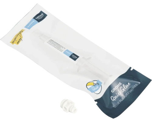Grohe QuickGlue Kleber für Zubehör in Verpackung mit Applikator und Adapter