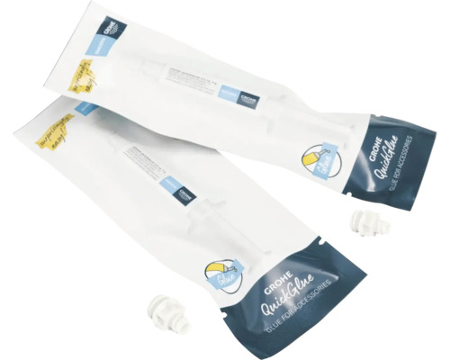 Zwei Packungen Grohe QuickGlue Klebstoff für Zubehör