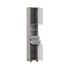Hochschrank mit Regalböden und Schubladen