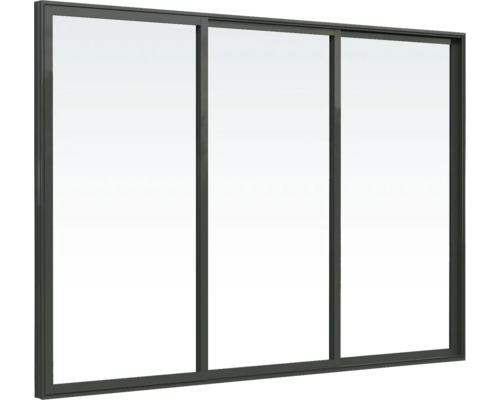 Dreiteilige Glasschiebetür für den Außenbereich
