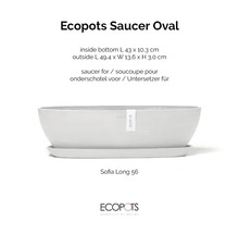 Untersetzer Ecopots Sofia Kunststoff Ø 48,4 cm x 13,6 x 3 cm weiß