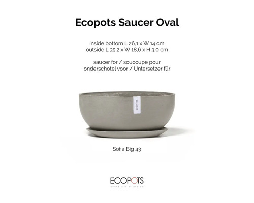 Ecopots Untersetzer Oval Sofia Big 43