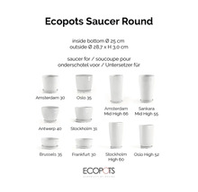 Ecopots Untersetzer rund für verschiedene Pflanzgefäße