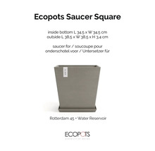 Untersetzer Ecopots Oslo Kunststoff Ø 37,1 cm x 38,5 x 3,4 cm braun