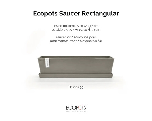 Ecopots rechteckige Untersetzer aus Kunststoff