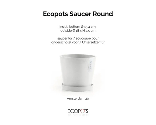 Ecopots Untersetzer Rund, Durchmesser 18 cm