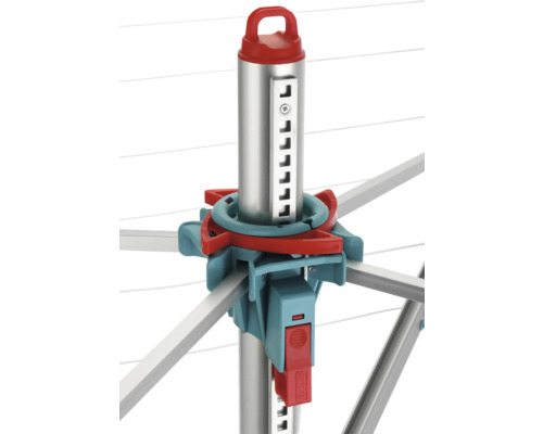 Detailansicht Wäschespinne mit Aufrollautomatik
