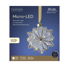 Micro LED Dekoleuchte in Sternform mit Batteriebetrieb für Innenräume