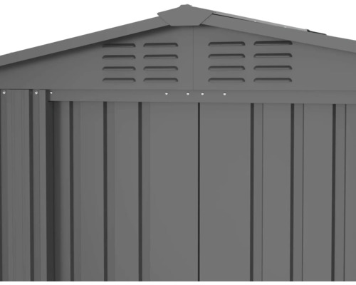 Detailansicht eines Gerätehauses mit Belüftung