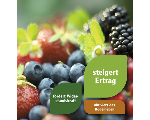 Symbolbild mit dem Hinweis Ertrag steigern, fördert Widerstandskraft und aktiviert das Bodenleben.