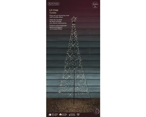 Beleuchteter Weihnachtsbaum mit Funkel-Effekt