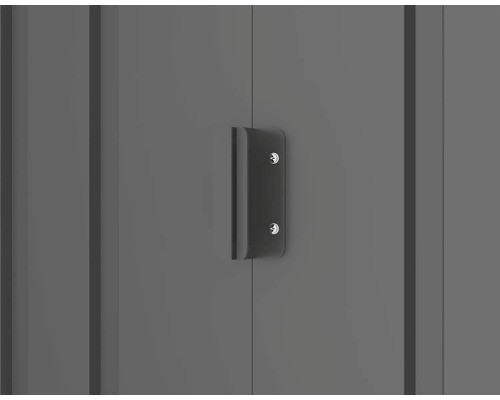 Griff einer Metallgartenbox