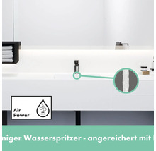 Waschtischarmatur mit Air Power Funktion in einem Badezimmer