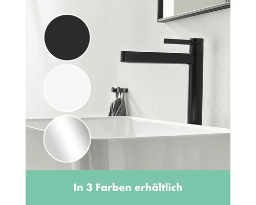 Waschtischarmatur in drei Farben erhältlich