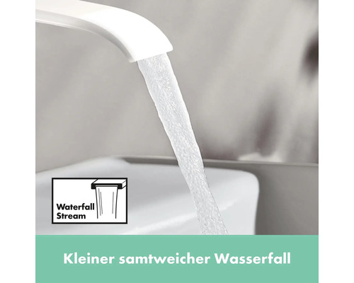 Wasserhahn mit Wasserfallstrahl