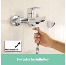 Installation einer Duschgarnitur mit Universalanschluss