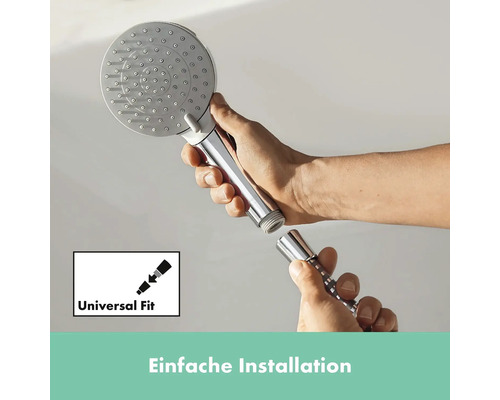 Handbrause mit Universalanschluss wird installiert