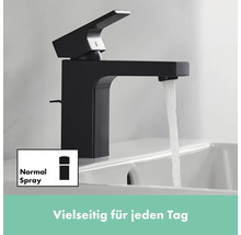 Schwarzer Waschtisch Wasserhahn mit Normalstrahl