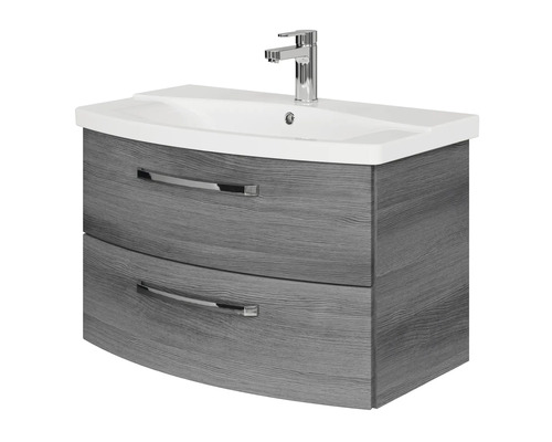 Waschbeckenunterschrank mit zwei Schubladen und Armatur