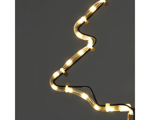 Detailansicht einer LED-Lichterkette, die an einer Form befestigt ist