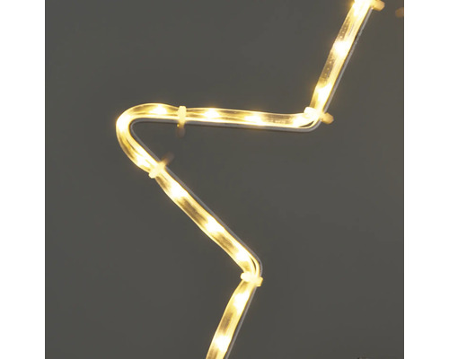 Detailaufnahme einer Lichterkette in Sternform