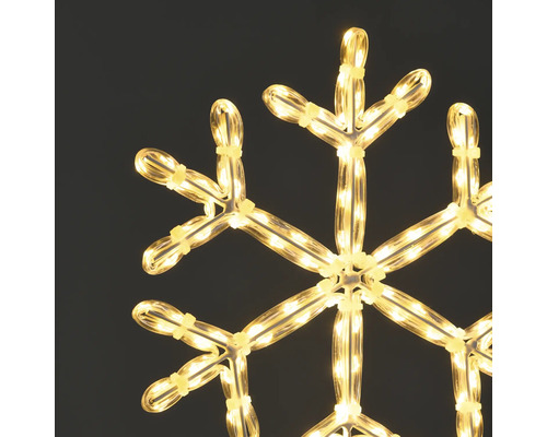 Schneeflocke aus Lichtschlauch für die Weihnachtsdekoration