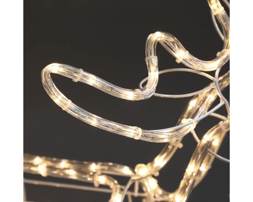 Detailaufnahme einer LED-Lichterkette in Röhrenform.