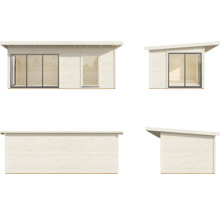 Gartenhaus Palmako Andrea 17,1 m² Schiebetür Isolierglas inkl. Fußboden 639 x 402 cm tauchgrundiert