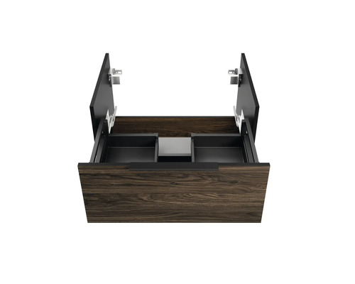 Offener Waschtischunterschrank mit Holzmuster für Badezimmer