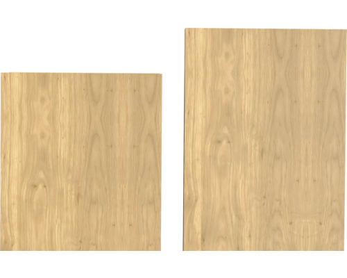 Zwei Holzplatten in unterschiedlichen Größen