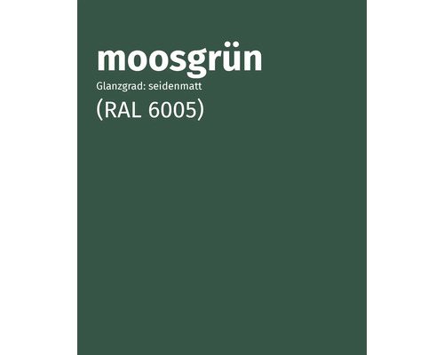 Moosgrün Farbe, seidenglänzend, RAL 6005