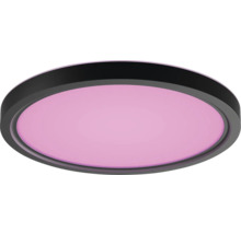 Runde Deckenleuchte mit schwarzem Rahmen