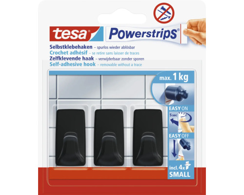 Tesa Powerstrips selbstklebende Haken, bis maximal 1 kg