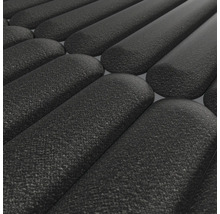Wandkissen Bouclé dunkelgrau oval Textil-Optik 90 x 15 cm