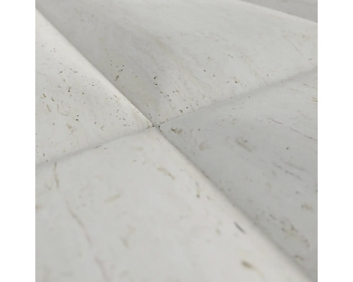 Nahaufnahme von weißen 3D Wandpaneelen
