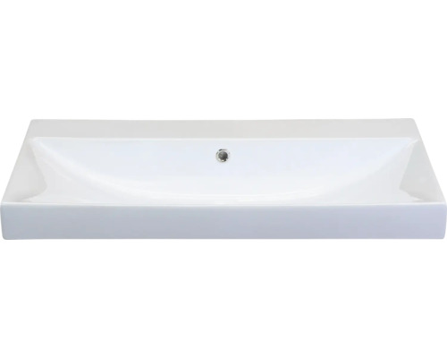 Aufsatzwaschbecken aus Keramik mit Ablauf