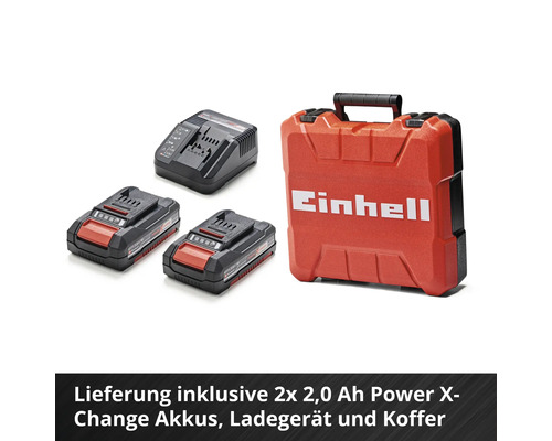 Einhell Power X-Change Akkus, Ladegerät und Koffer