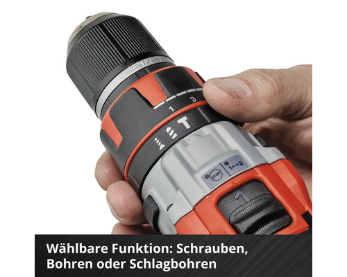Bohrmaschine mit einstellbarer Funktion zum Schrauben, Bohren oder Schlagbohren
