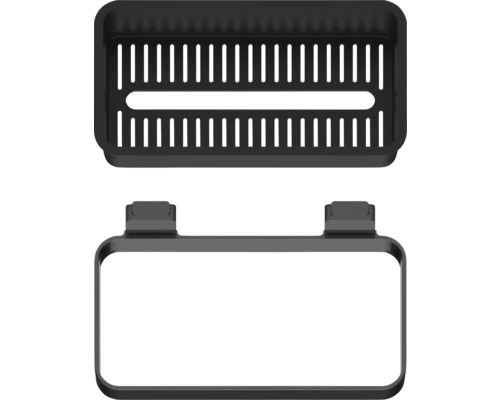 Schwarzer Duschkorb zur Wandmontage