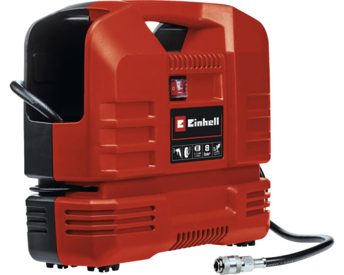 Einhell Logo. Luftkompressor mit 8 Bar Druck.