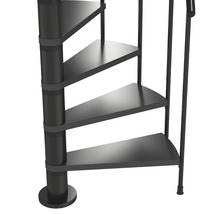 Detailaufnahme einer Wendeltreppe.