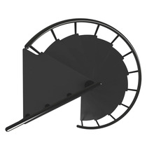 Draufsicht einer Wendeltreppe aus Metall
