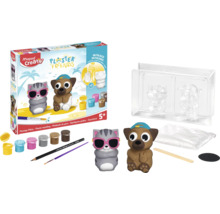 Maped Creativ Gipsfigurenset mit Tiermotiven, Farben und Pinsel