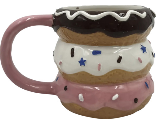 Tasse in Form von gestapelten Donuts