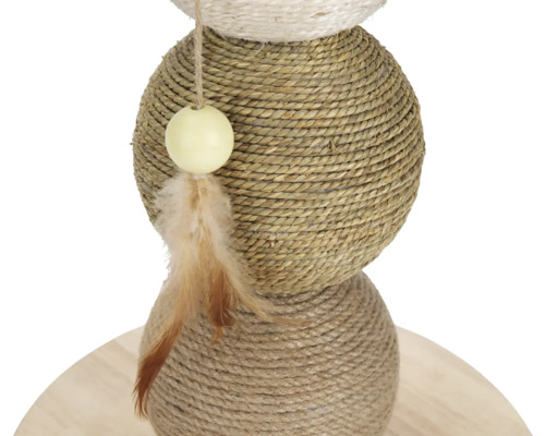 Kratzbaum mit Sisal und Spielzeug für Katzen