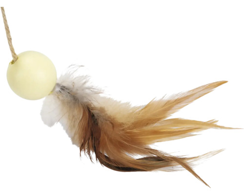 Katzenspielzeug mit Ball, Seil und Federn